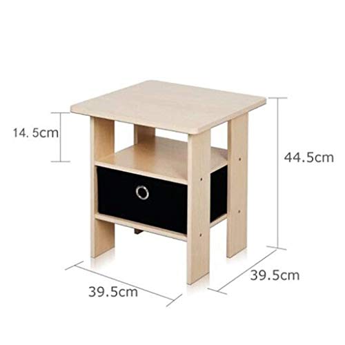 SJYDQ Side Table, Nightstand with Drawer, Narrow End Table for Small Spaces, Stable and Sturdy Construction, Wood Look Accent