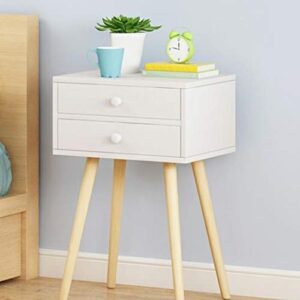 SJYDQ Nordic Wood Stand Drawer Bedside Table Bedroom Furniture Organizer Storage Basket Nightstands