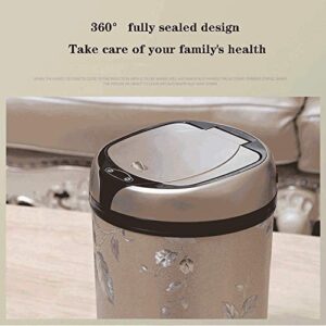 XBWEI 6L 8L 12L Inductive Type Trash Can Smart Sensor Automatic Kitchen and Toilet Rubbish Bin Stainless Steel Waste Bin ( Color : C , Size : 12l )