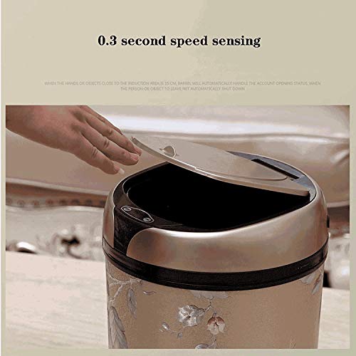 XBWEI 6L 8L 12L Inductive Type Trash Can Smart Sensor Automatic Kitchen and Toilet Rubbish Bin Stainless Steel Waste Bin ( Color : C , Size : 12l )