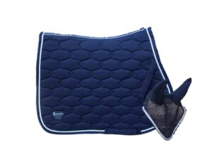 tack shack of ocala cavallo halima eventing/all purpose saddle pad with matching hanne fly bonnet, saddle pads for horses, saddle pad, saddle towel, fly bonnet, fly bonnet for horses, pet supplies