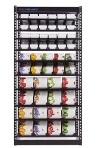 can rotation organizer | large canned food organizer for pantry | black large food rotation system | harvest | shelf reliance (can rotation organizer 3-117 oz (small, medium, large))