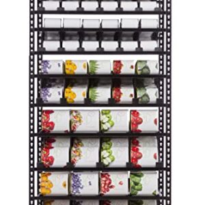 Can Rotation Organizer | Large Canned Food Organizer For Pantry | Black Large Food Rotation System | Harvest | Shelf Reliance (Can Rotation Organizer 3-117 oz (Small, Medium, Large))