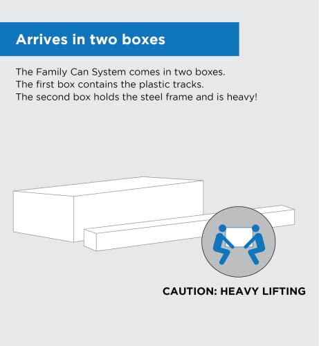 Can Rotation Organizer | Large Canned Food Organizer For Pantry | Black Large Food Rotation System | Harvest | Shelf Reliance (Can Rotation Organizer 3-117 oz (Small, Medium, Large))