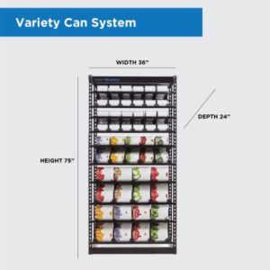 Can Rotation Organizer | Large Canned Food Organizer For Pantry | Black Large Food Rotation System | Harvest | Shelf Reliance (Can Rotation Organizer 3-117 oz (Small, Medium, Large))