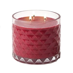 gold canyon™ - cranberry orange scented candle, three-wick, 100% natural soy wax, notes of mouthwatering cranberry, vibrant orange, and bold cinnamon bark