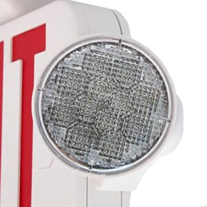 LFI Lights | UL Certified | Hardwired Red Compact Combo Exit Sign Emergency Egress Light | High Output | Remote Head Capable | COMBOJR2RWRH