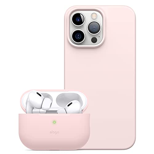 [Bundle] elago Silicone Case Compatible with iPhone 14 Pro & Silicone Case Compatible with AirPods Pro 2nd Generation