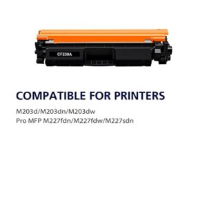 CF230A 30A Toner Cartridge Black MFP M227fdw 4 Pack Compatible Replacement for HP 30A CF230A 30X CF230X for HP Pro M203dw MFP M227fdw M227fdn M203dn M227sdn M203d M227 M203 Series Printer Ink