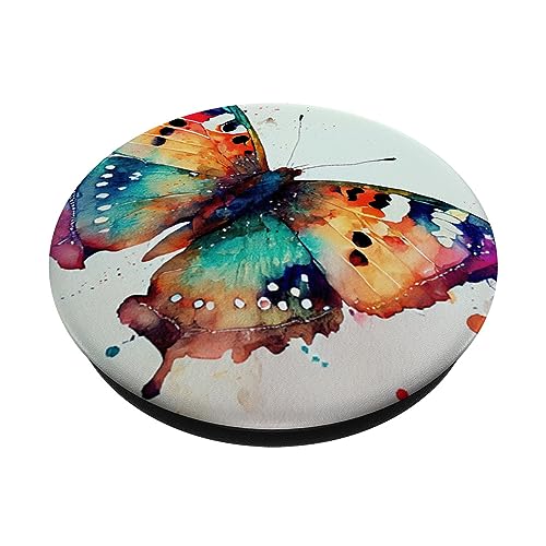 Butterfly Watercolor Illustration PopSockets Standard PopGrip