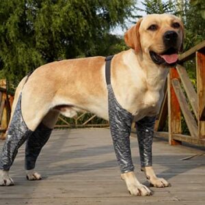 Dog Pants to Prevent Licking for Small Medium Large Breeds, Adjustable Dog Leggings, Leggings for Pets Grey 2X-Large