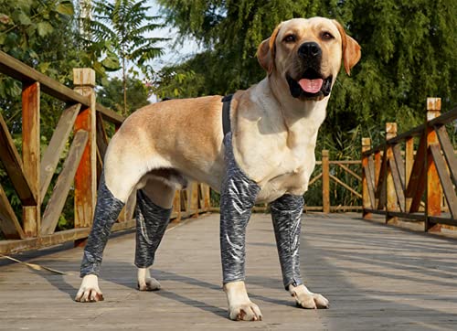 Dog Pants to Prevent Licking for Small Medium Large Breeds, Adjustable Dog Leggings, Leggings for Pets Grey 2X-Large