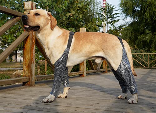 Dog Pants to Prevent Licking for Small Medium Large Breeds, Adjustable Dog Leggings, Leggings for Pets Grey 2X-Large