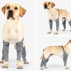 Dog Pants to Prevent Licking for Small Medium Large Breeds, Adjustable Dog Leggings, Leggings for Pets Grey 2X-Large