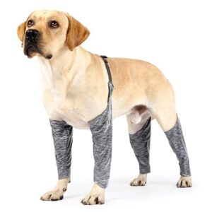 Dog Pants to Prevent Licking for Small Medium Large Breeds, Adjustable Dog Leggings, Leggings for Pets Grey 2X-Large