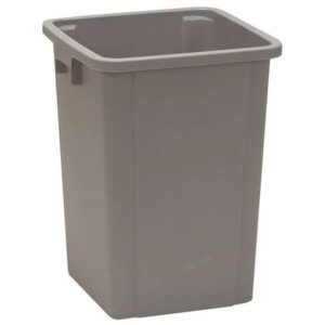 mdmprint 19 gal. plastic square trash can, gray