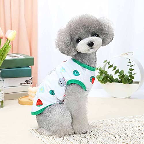 Cute Puppy Outfits for Boys Dog Cat Pet Vest Cute Style Summer Breathable Leisure Pet Thin Clothing