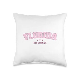 florida town & city apparel kissimmee florida preppy throw pillow, 16x16, multicolor