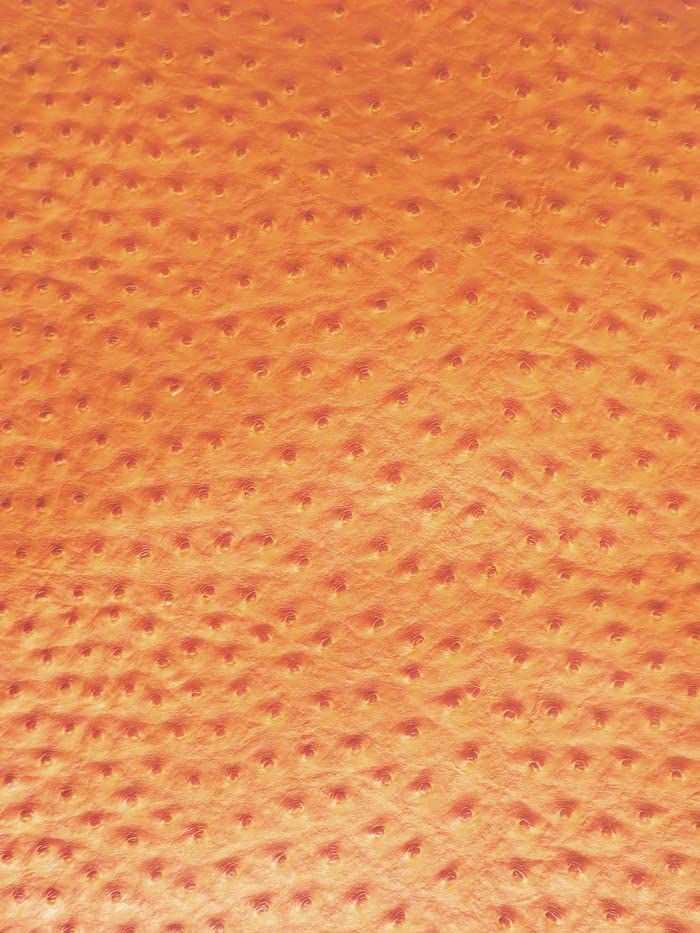 DuroLast™ Classic Ostrich Upholstery Vinyl Fabric Sold by The Yard 2 Tone Embossed Raised DIY Upholstery Accessories Apparel (Orange)