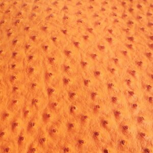 DuroLast™ Classic Ostrich Upholstery Vinyl Fabric Sold by The Yard 2 Tone Embossed Raised DIY Upholstery Accessories Apparel (Orange)