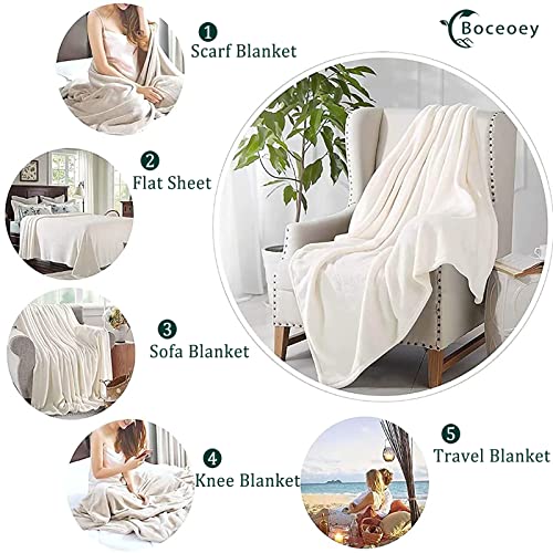 Boceoey Throw Blanket for Couch Soft Blanket Warm Lightweight, Fleece Blanket Queen Size for Bedspread, Fluffy Cozy Blankets for Bed Sofa Travel Camping 108x90 Inches Sea Otter