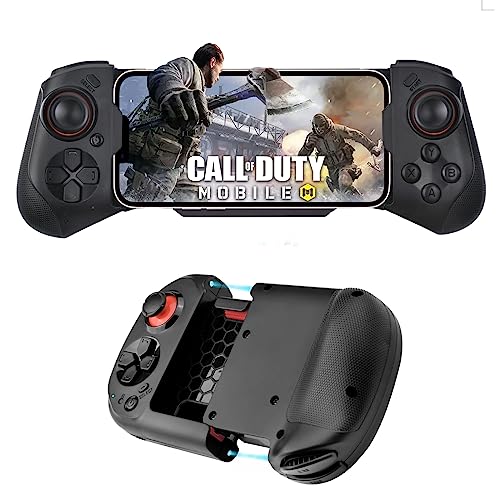 arVin Gaming Controller for iPhone Android Bluetooth Gamepad Joystick for iPhone 14/13/12/11, Samsung Galaxy S22/S21/S20, TCL, Call of Duty Mobile, Wireless Connection -Direct Play