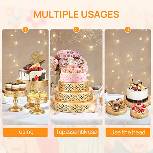 Gold Cake Stand, 3Pcs Cake Stand Cupcake Holder for Dessert Cake Table Decor Treats Candy Station for Party