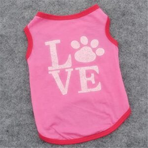 Puppy Clothes Vest TPet Lightweight Stretchy T-Shirts Soft Apparel for Puppy Clothing Shirt Pet Clothes (Medium, Pink)