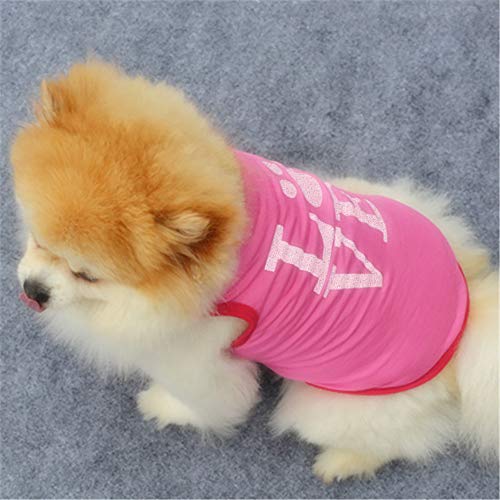 Puppy Clothes Vest TPet Lightweight Stretchy T-Shirts Soft Apparel for Puppy Clothing Shirt Pet Clothes (Medium, Pink)