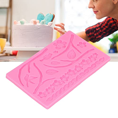 VTOSEN Leaf Branch Flowers Silicone Mould Food Grade Materials Various Shapes DIY Cake Silicone Mold for Muffins Fudge Bread Chcolate