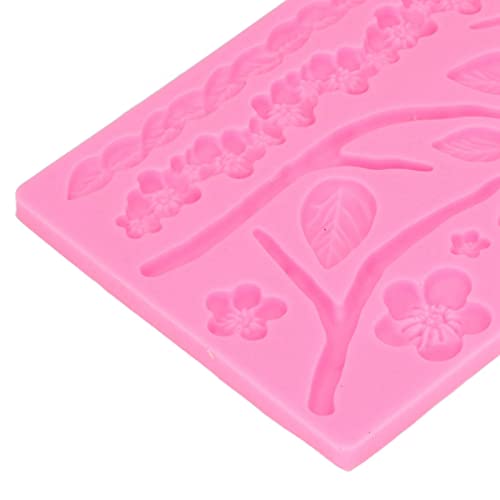 VTOSEN Leaf Branch Flowers Silicone Mould Food Grade Materials Various Shapes DIY Cake Silicone Mold for Muffins Fudge Bread Chcolate