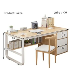 CZDYUF Computer Desk Large Capacity Drawer Home Desk Bedroom Writing Desk (Color : C, Size : As Shown)