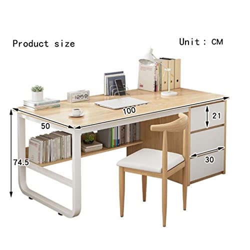 CZDYUF Computer Desk Large Capacity Drawer Home Desk Bedroom Writing Desk (Color : C, Size : As Shown)