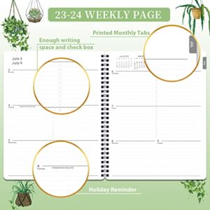 Planner 2023-2024 - July 2023-June 2024, Academic Planner 2023-2024, Weekly and Monthly Planner, 8'' x 10'', 2023-2024 Planner with Twin-Wire Binding, Flexible Cover, Perfect Daily Organizer