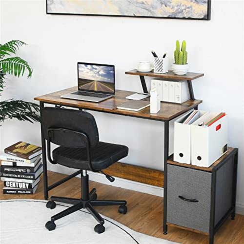 ZHAOLEI Computer Desk Writing Workstation W/Movable Storage Rack & Shelf for Home Office