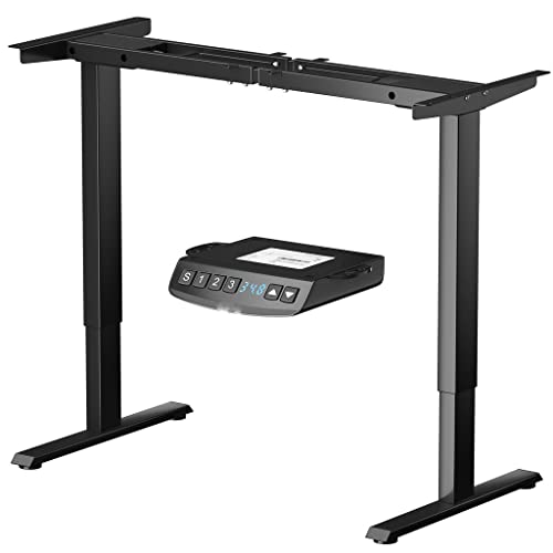 ZHAOLEI Computer Desk Laptop Desk Electric Adjustable Standing Up Desk Frame Dual Motor W/Controller (Color : D)