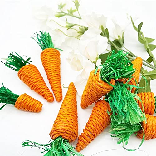 Hamster Chew Toys Rabbit Bite Grind Teeth Toys Corn Carrot Woven Balls Small Animal Chew Toys for Rabbit, Bunny, Guinea Pig(G)