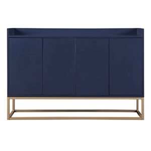 frithjill modern sideboard with 4 doors, buffet server console table with gold metal base, dining room entryway storage cabinet
