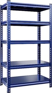 reibii garage shelving heavy duty storage shelves loads 1690 lbs, adjustable metal shelving units and storage metal shelves for storage rack shelf for garage,basement 32" w x 17" d x 72" h,blue