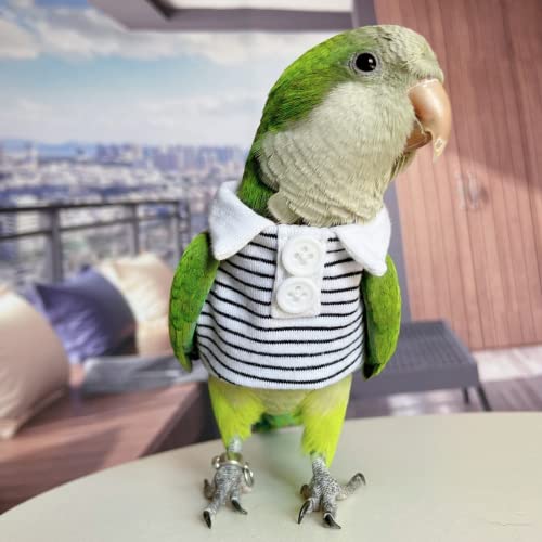 Bird Costume Bird Diaper Flight Suit Bird Summer Clothes Cosplay Photo Prop for Parrots Lovebird Parakeet Cockatiel Small Animals Apparel (Without Diaper,Green-cheeked Conure)