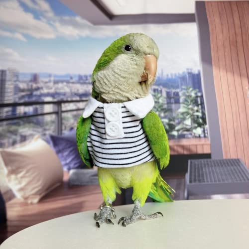 Bird Costume Bird Diaper Flight Suit Bird Summer Clothes Cosplay Photo Prop for Parrots Lovebird Parakeet Cockatiel Small Animals Apparel (Without Diaper,Green-cheeked Conure)