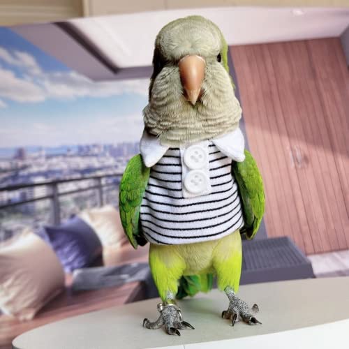 Bird Costume Bird Diaper Flight Suit Bird Summer Clothes Cosplay Photo Prop for Parrots Lovebird Parakeet Cockatiel Small Animals Apparel (Without Diaper,Green-cheeked Conure)