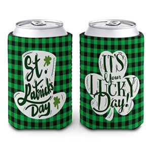 st. patrick's day beer can koozies coolers sleeves for wedding favor anniversary birthday gift bachelor party favors（1pcs）