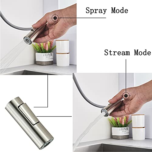 OMOONS Kitchen Taps Pull Out Sensor Kitchen Faucets, Stainless Steel Smart Induction Mixed Tap, Touch Control Sink Tap, Smart Faucet Kitchen Faucet/Black