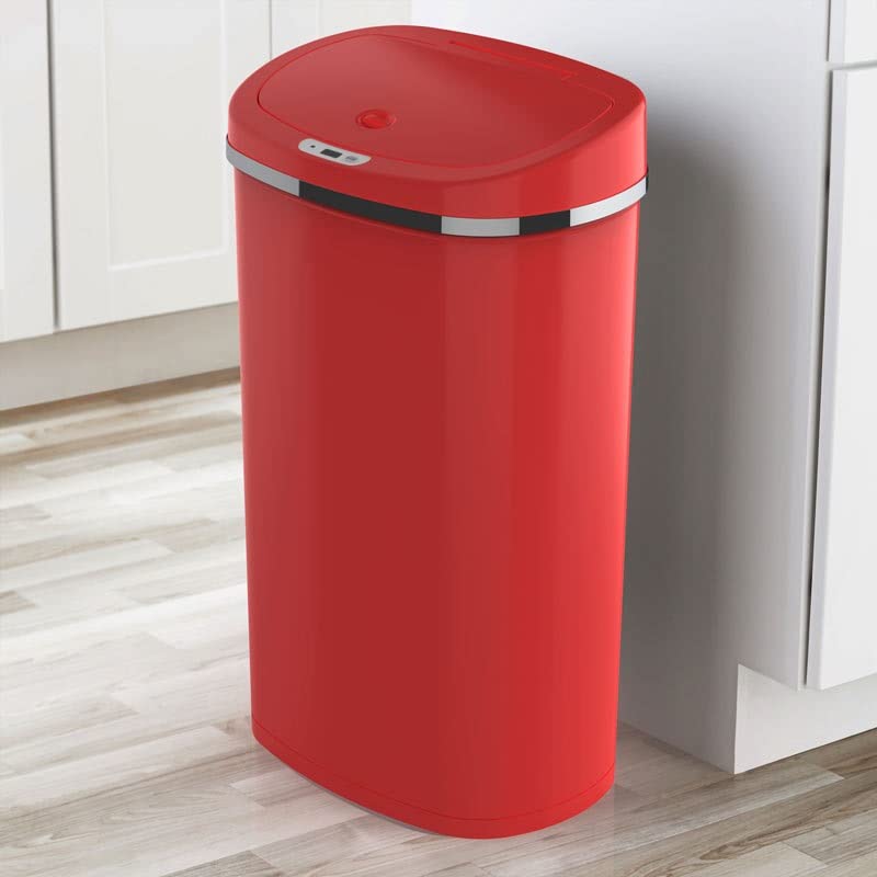 LIRUXUN Motion Sensor Kitchen Garbage Can Stainless Steel Trash Cans ( Color : E , Size : 1 )