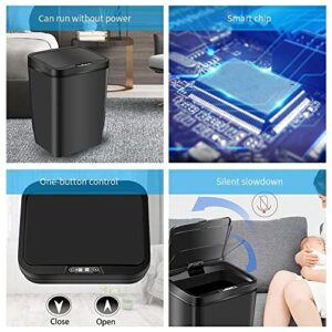 LIRUXUN Automatic Touchless Trash Can Intelligent Induction Motion Sensor Trash Can Recycle Bin Kitchen Garbage Car Trash