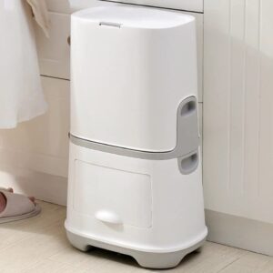 LIRUXUN Large Kitchen Trash Can Recycling Double Layer Foot Step Trash Can Bathroom Dry Wet Separation Household