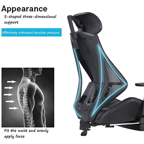 KXDFDC Ergonomic Chair Computer Chair Home Waist Backrest Office Comfortable Long Seat Chair Gaming Chair Study Chair Swivel Chair