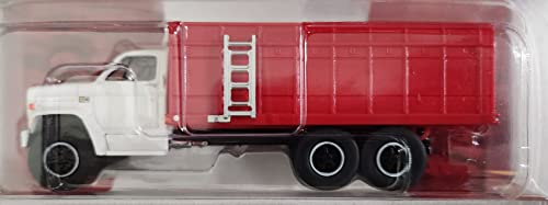 Greenlight 51433-B 1983 Chevy C70 Tandem Grain Truck Red & White 1/64 Scale