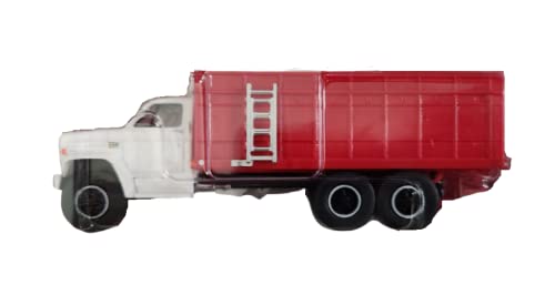 Greenlight 51433-B 1983 Chevy C70 Tandem Grain Truck Red & White 1/64 Scale